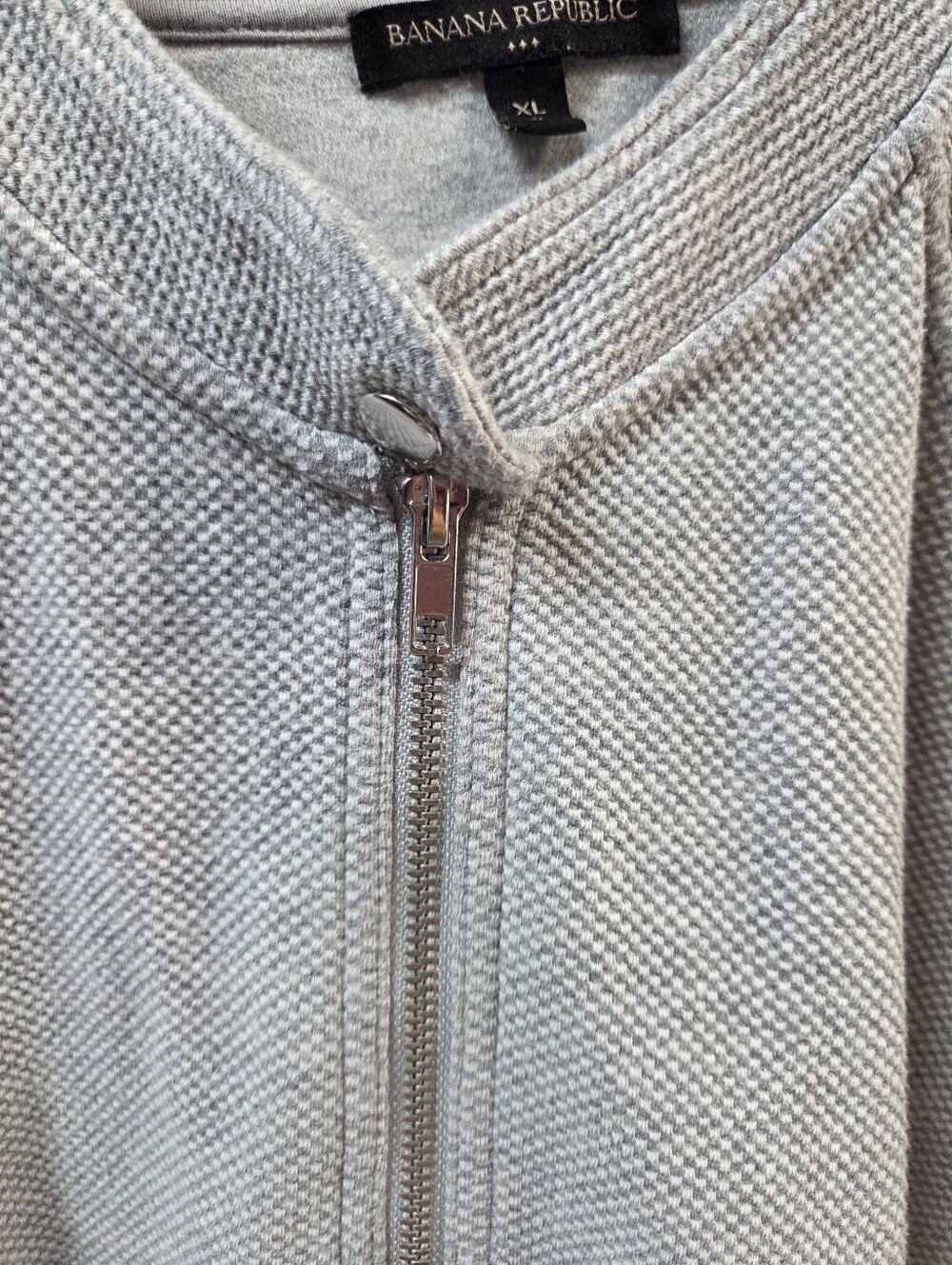 Banana Republic Gray Knit Zip-Front Jacket - Picture 4 of 6